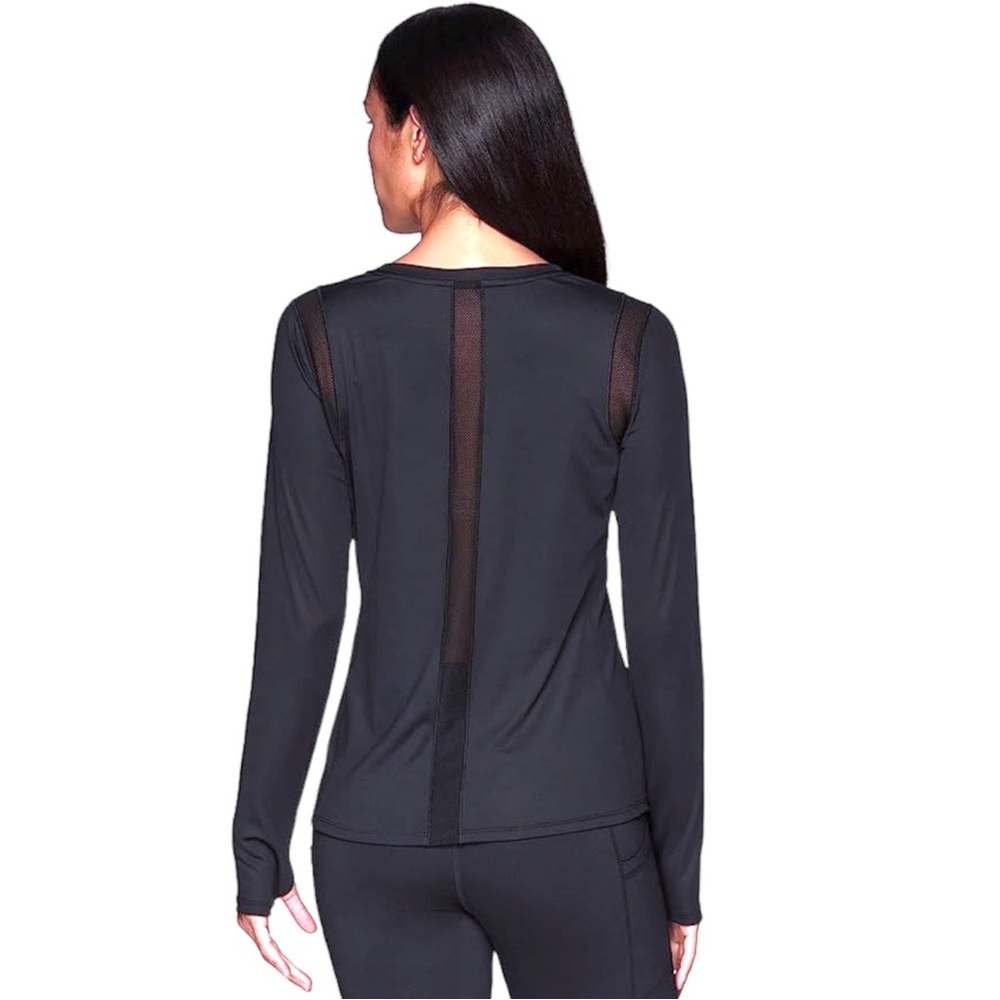 RBX Long Sleeve Vented Fishnet Mesh Jersey Knit Workout Athletic Base Layer Top - Picture 10 of 10